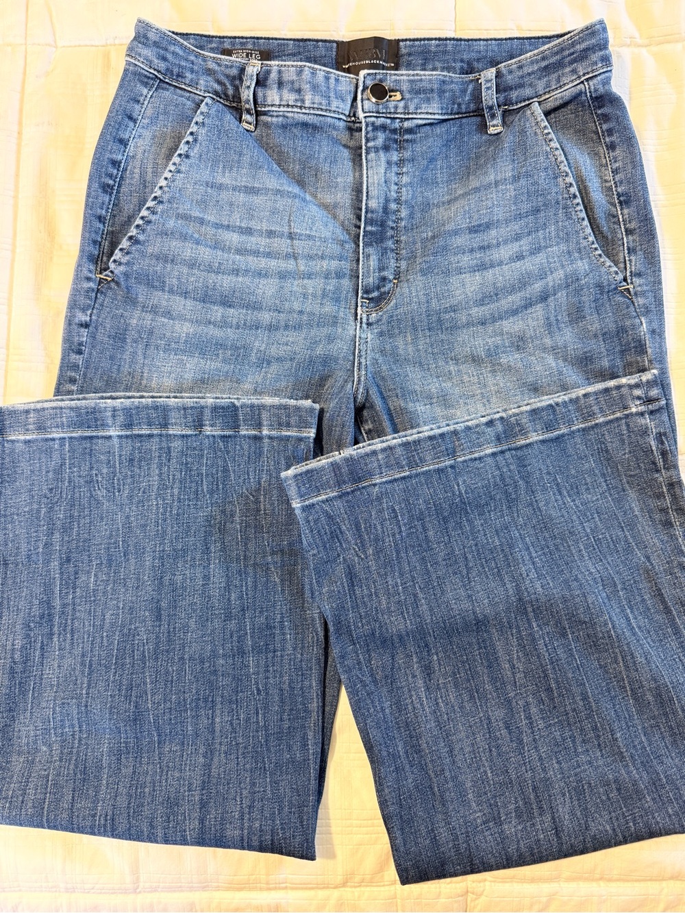 White House Black Market Women's Medium Blue Straight-Leg Jeans